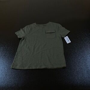 Old Navy Pocket‎ T-Shirt Olive Green Short Sleeve Casual Top Kids Size 5T NWT